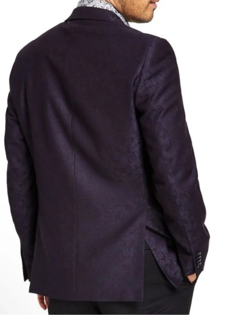 ALFANI NWT 42R slim fit Navy paisley GORGEOUS Suit Jacket
